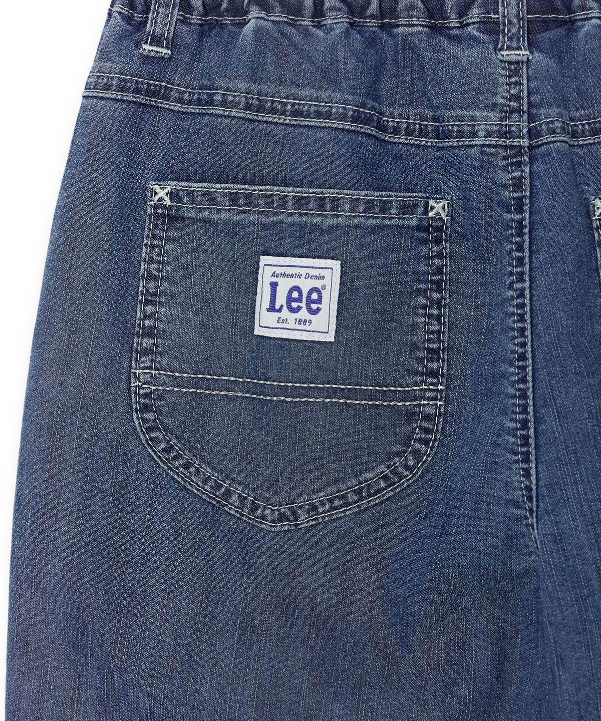 리 키즈(LEE KIDS) 와이드핏 데님 5부 팬츠 인디고 LK2602IS03IN