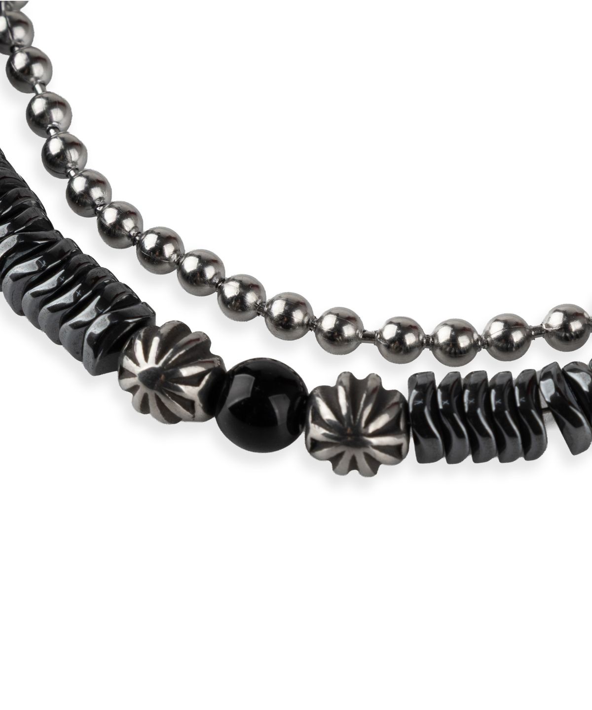 알에스에스씨(RSSC) CHAIN LAYERED BEADS BRACELET - BLACK