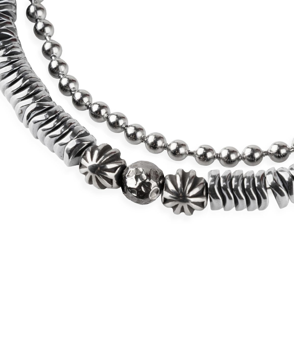 알에스에스씨(RSSC) CHAIN LAYERED BEADS BRACELET - METAL
