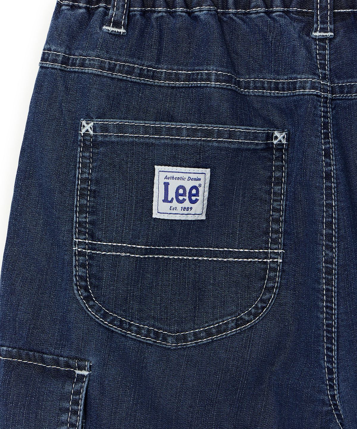 리 키즈(LEE KIDS) 와이드핏 버뮤다 카고 6부 팬츠 인디고 LK2602IS01IN