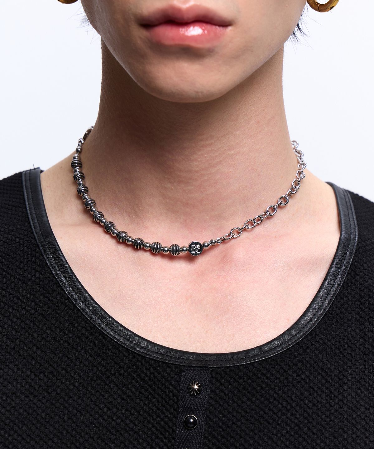 알에스에스씨(RSSC) CONCHO BEADS BRACELET - SURGICAL STEEL