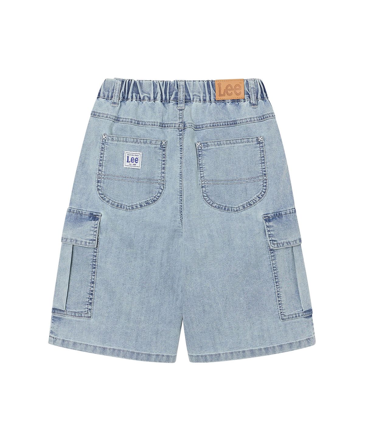 리 키즈(LEE KIDS) 와이드핏 버뮤다 카고 6부 팬츠 인디고라이트 LK2602IS01IL