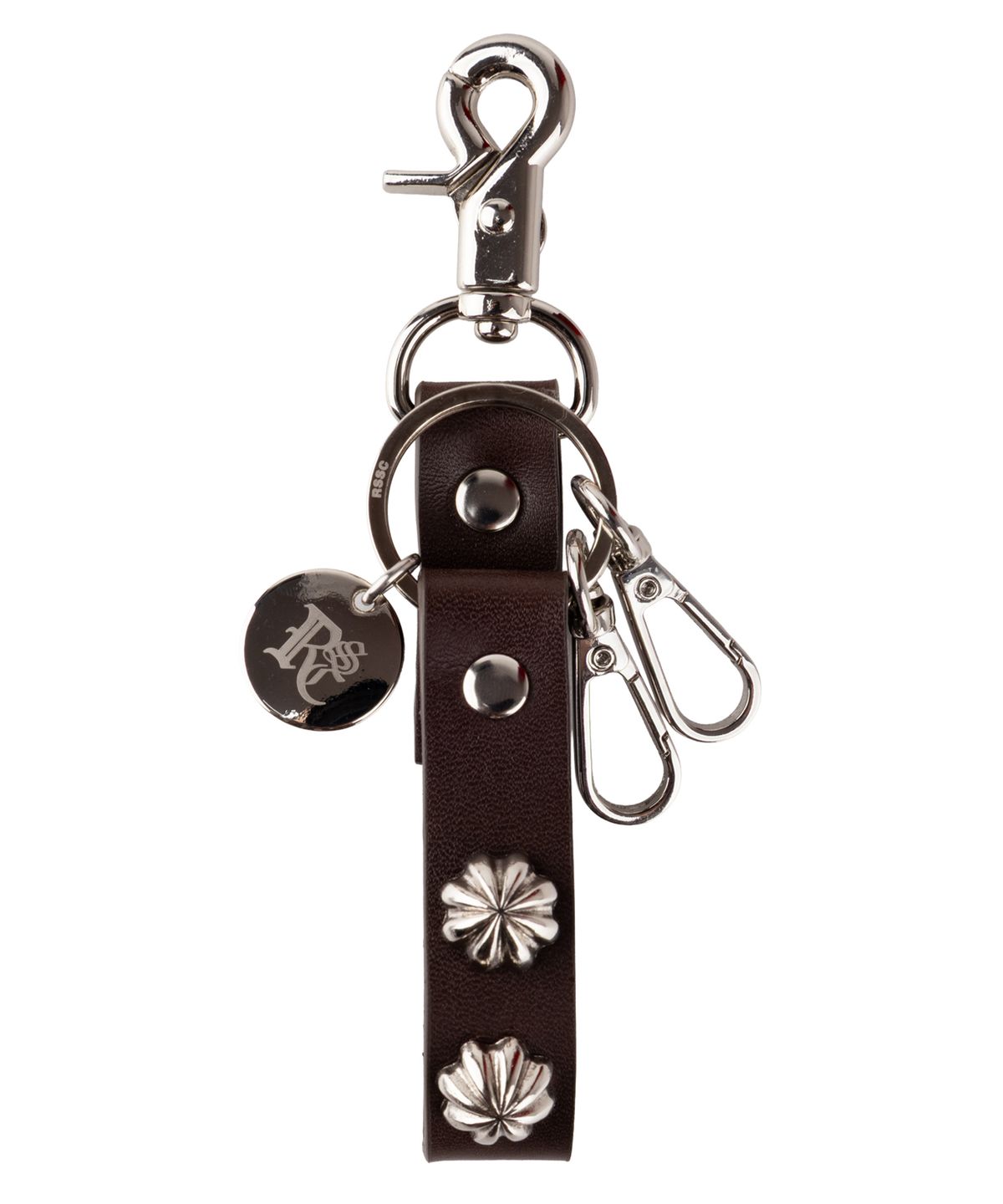 알에스에스씨(RSSC) CONCHO LEATHER STRAP KEYCHAIN - BROWN