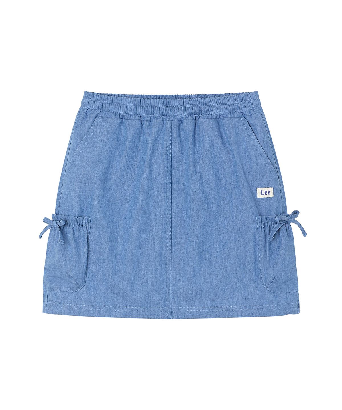 리 키즈(LEE KIDS) 린넨데님 카고 롱 스커트 인디고 LK2602SR74IN
