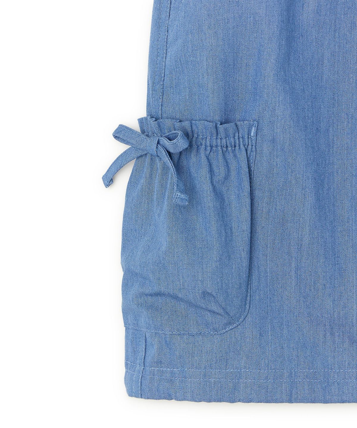 리 키즈(LEE KIDS) 린넨데님 카고 롱 스커트 인디고 LK2602SR74IN