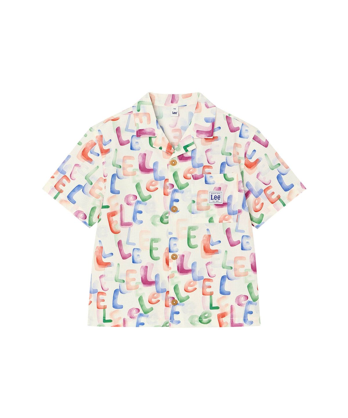리 키즈(LEE KIDS) 시어서커 프린트 셔츠 아이보리 LK2602SS91IV