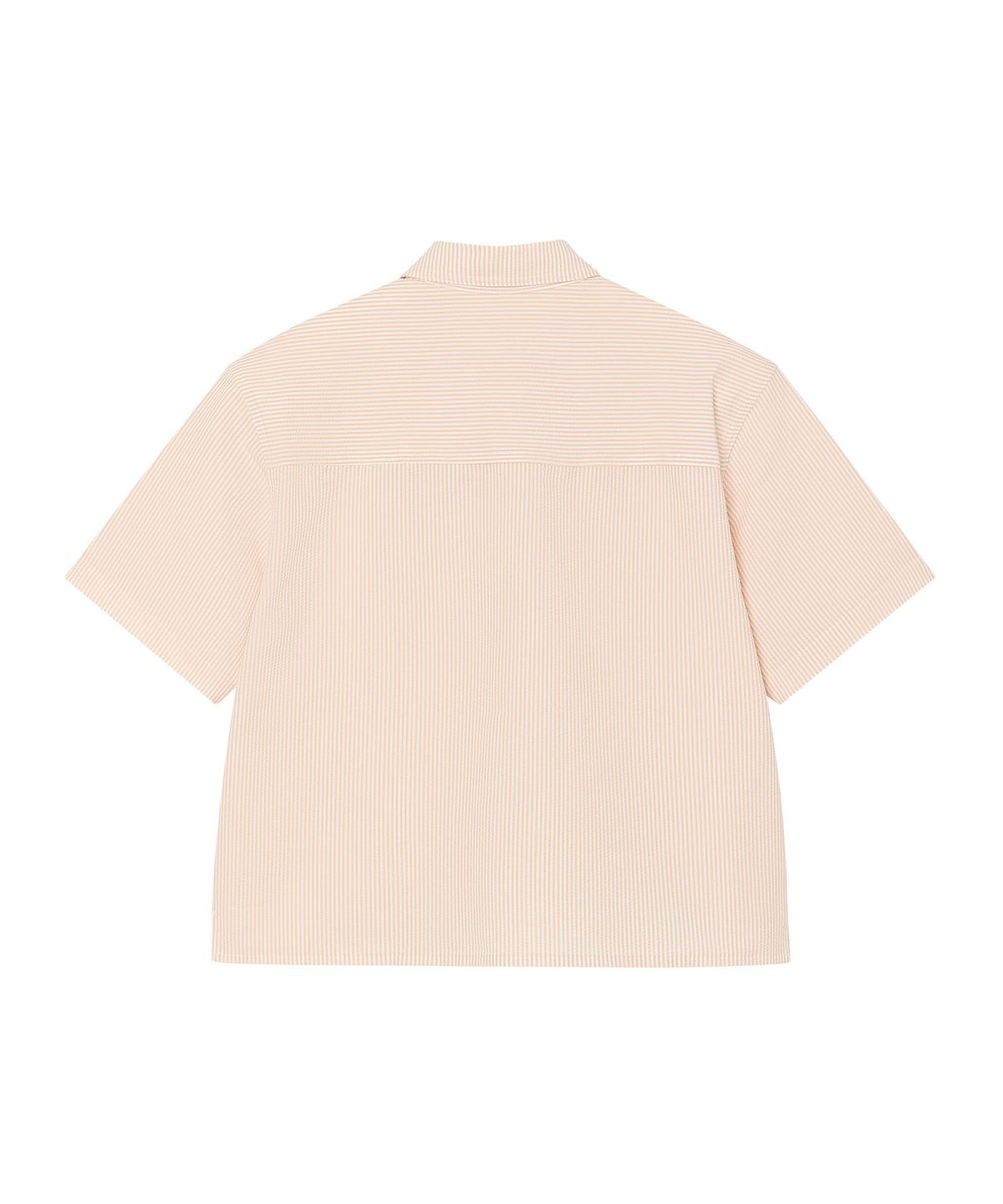 리 키즈(LEE KIDS) 패턴 시어서커 반소매 셔츠 베이지 LK2602SS80BE