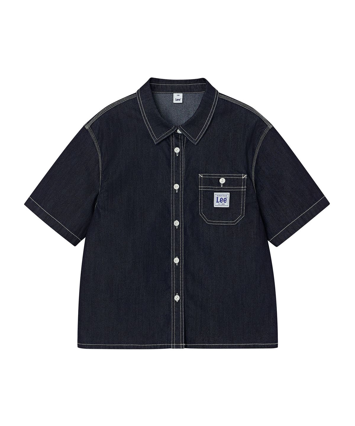 리 키즈(LEE KIDS) 데님 반팔 셔켓 인디고로우 LK2602SS01IR
