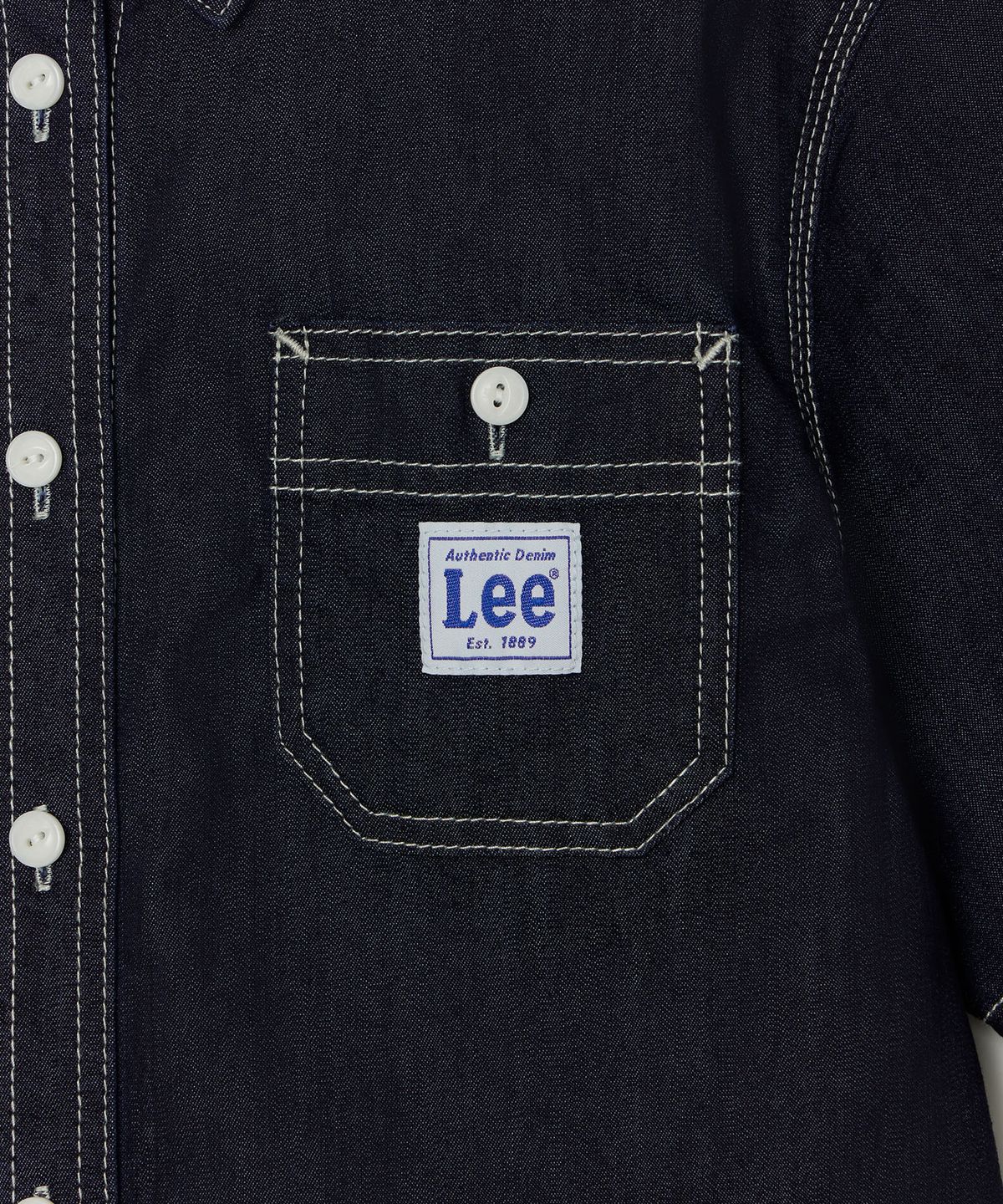 리 키즈(LEE KIDS) 데님 반팔 셔켓 인디고로우 LK2602SS01IR