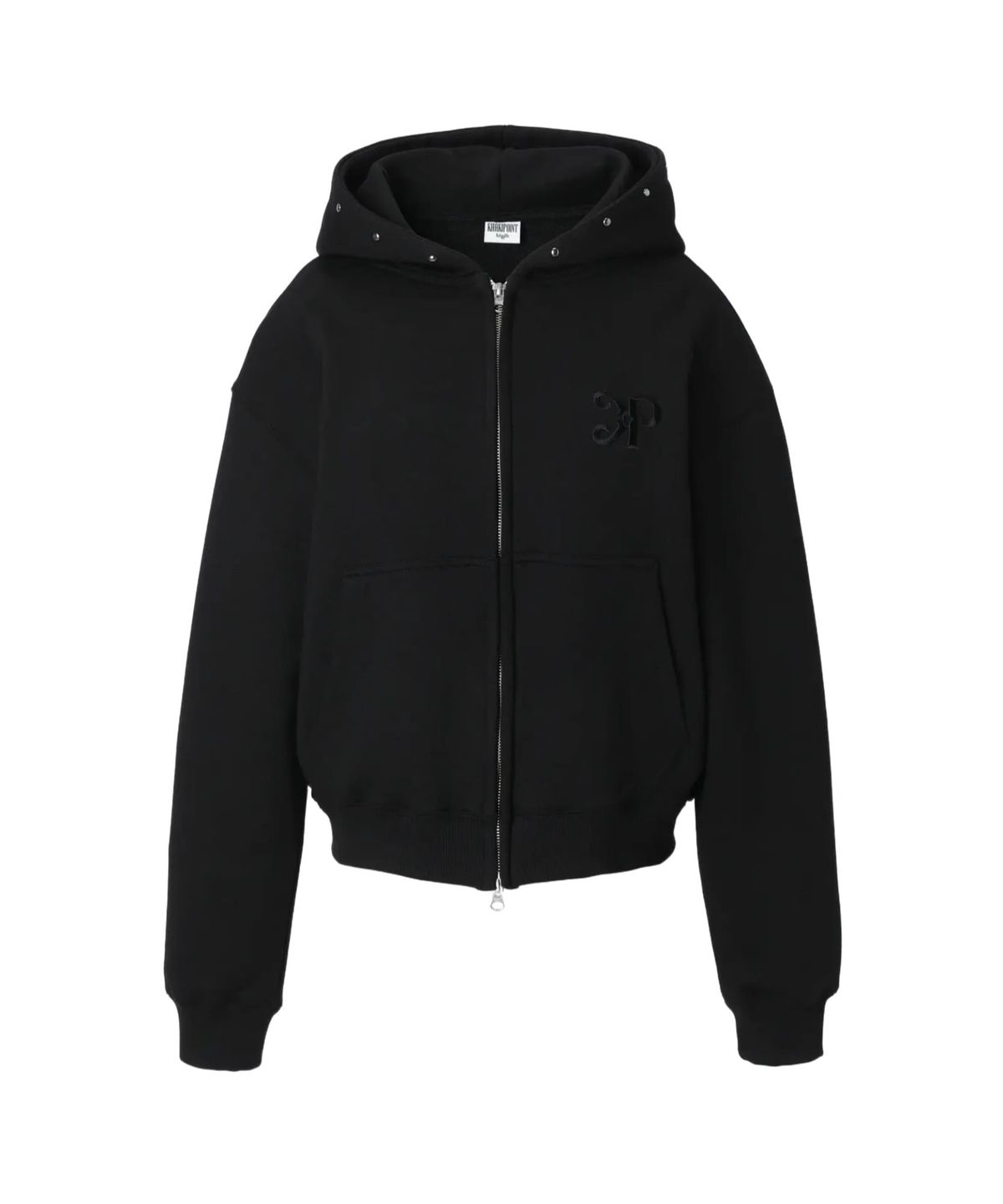 카키포인트(KHAKIPOINT) Steel Stud Hood Zip-Up (black)