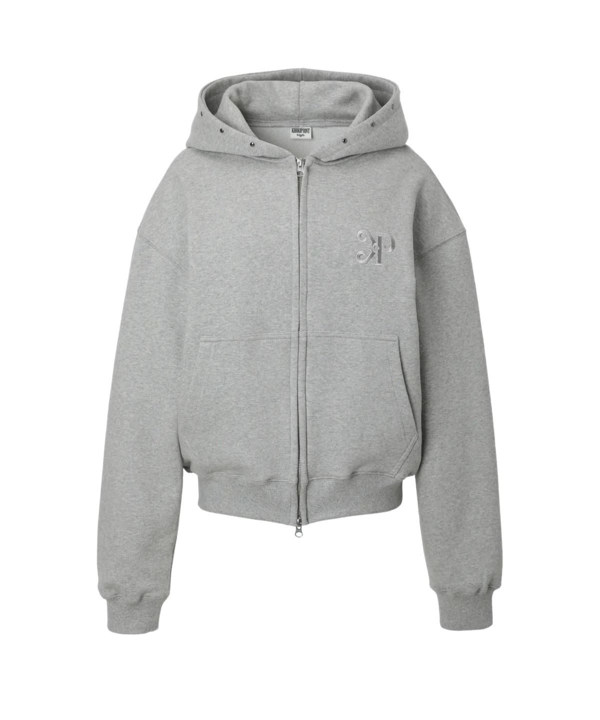 카키포인트(KHAKIPOINT) Steel Stud Hood Zip-Up (gray)