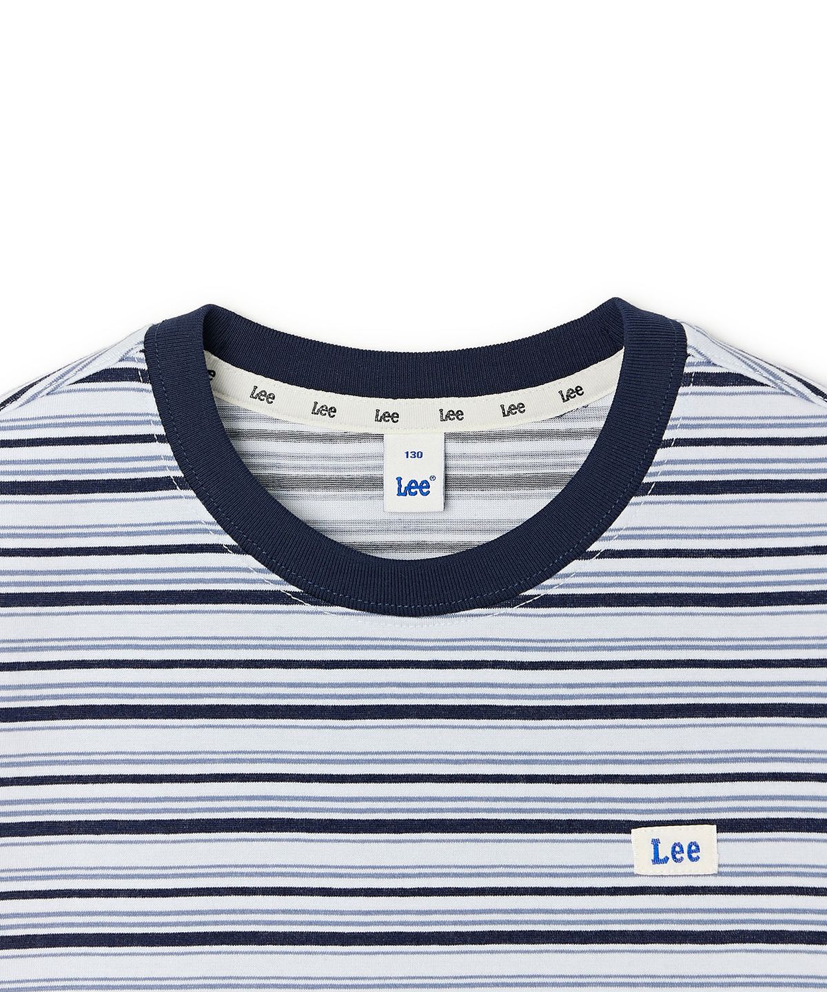 리 키즈(LEE KIDS) 멀티 스트라이프 티셔츠 스카이블루 LK2602ST81SB