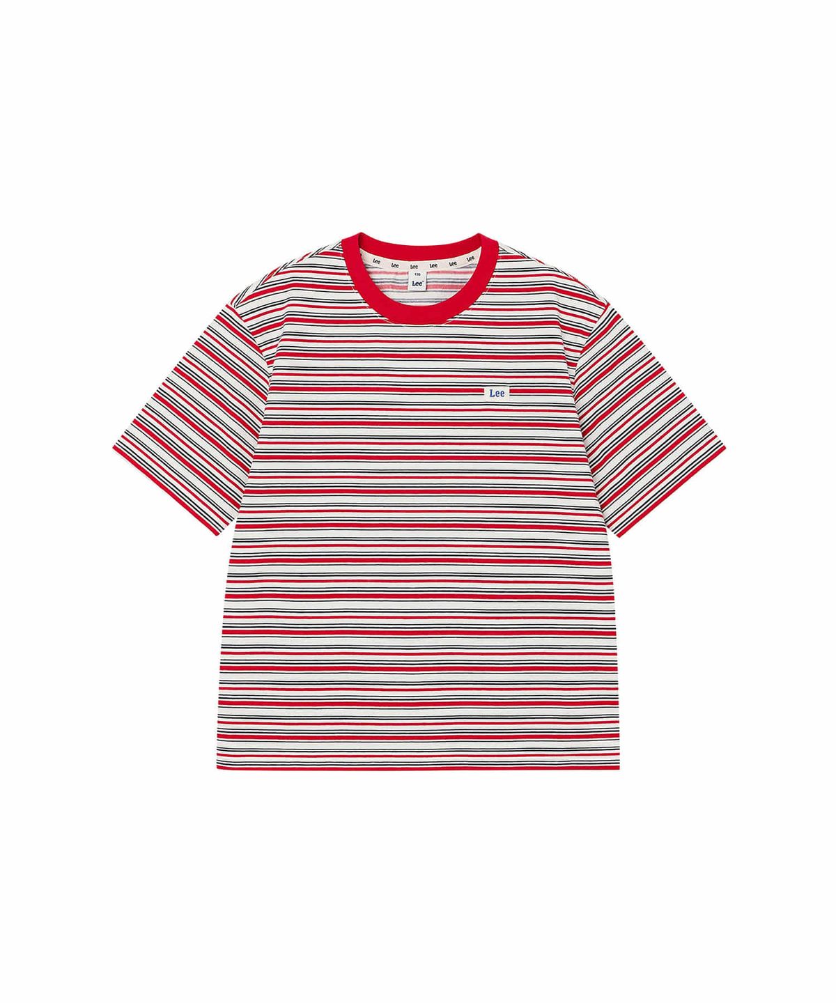 리 키즈(LEE KIDS) 멀티 스트라이프 티셔츠 레드 LK2602ST81RD