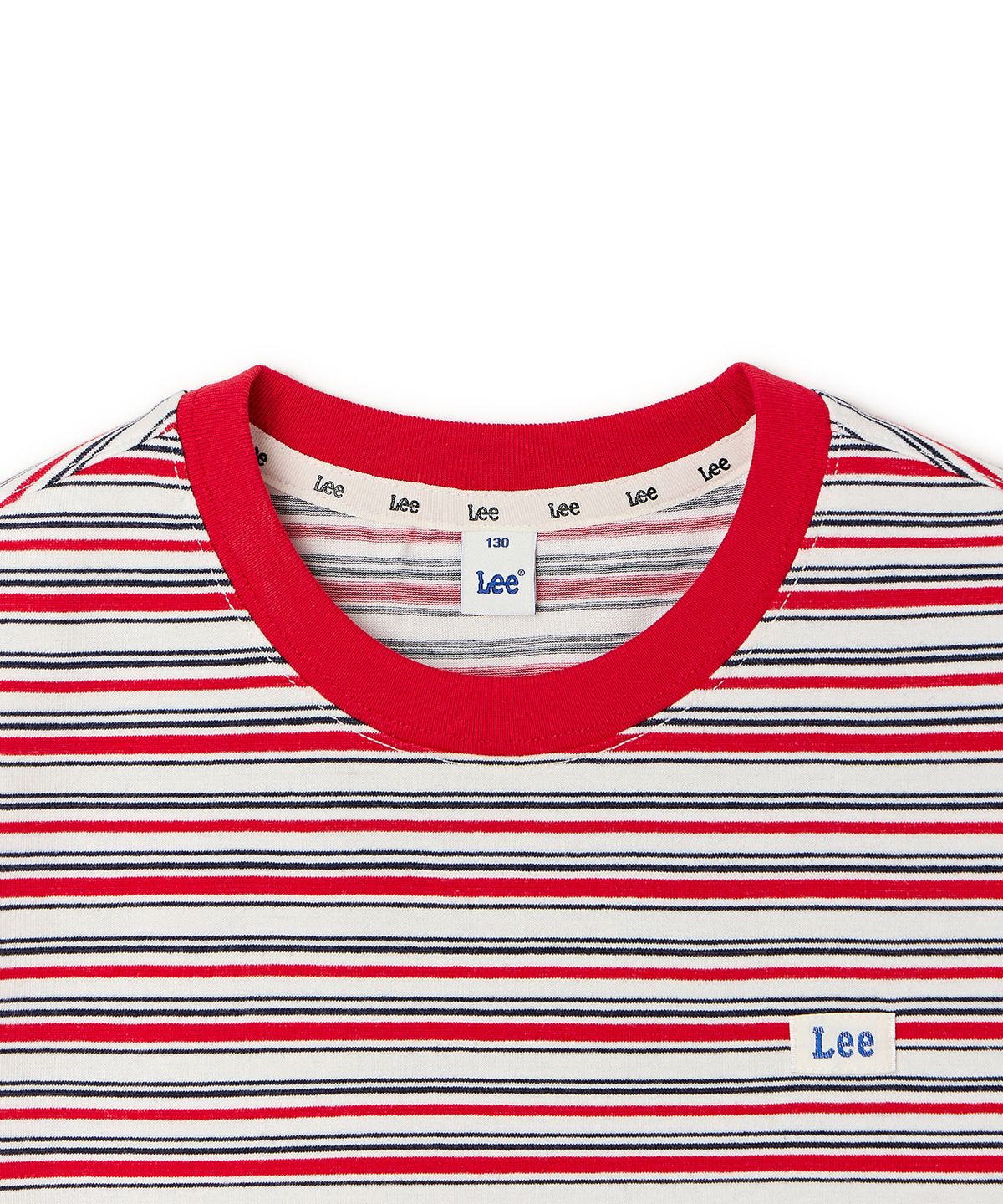 리 키즈(LEE KIDS) 멀티 스트라이프 티셔츠 레드 LK2602ST81RD