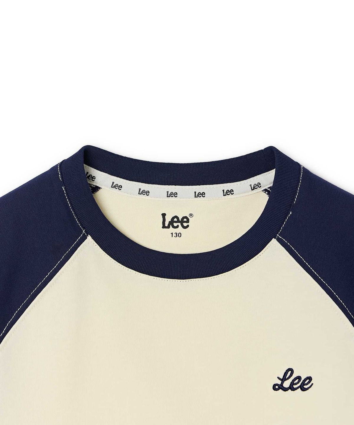 리 키즈(LEE KIDS) 라글란 배색 티셔츠 라이트옐로우 LK2602ST78LY