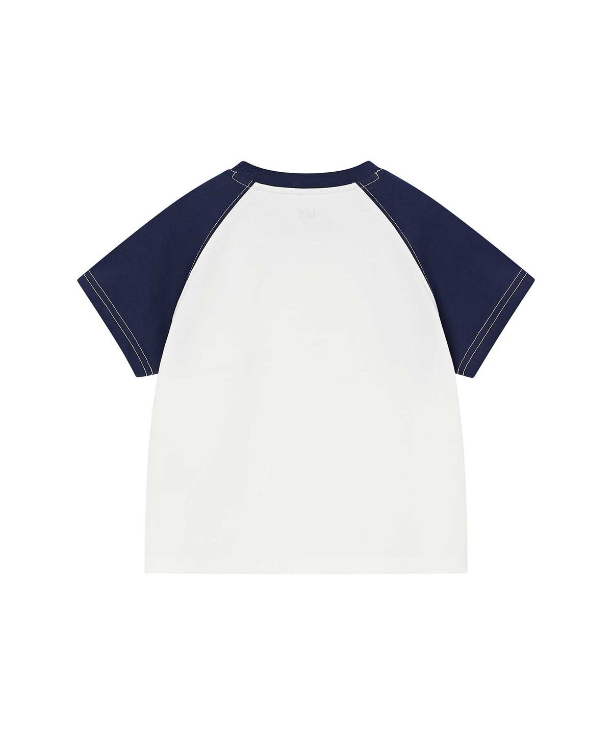 리 키즈(LEE KIDS) 라글란 배색 티셔츠 화이트 LK2602ST78WH