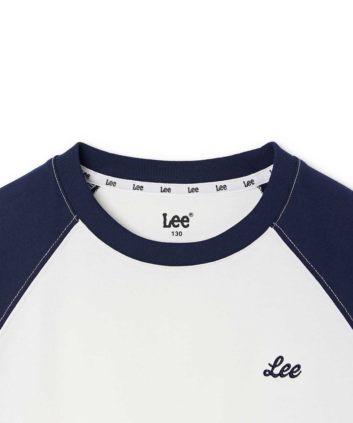 리 키즈(LEE KIDS) 라글란 배색 티셔츠 화이트 LK2602ST78WH