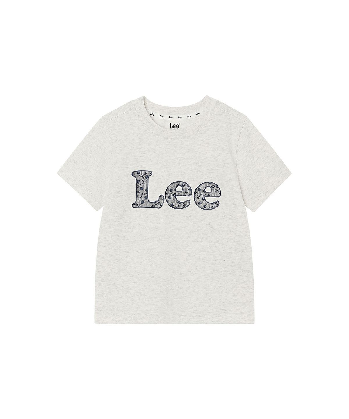 리 키즈(LEE KIDS) 레이스 프린트 티셔츠 화이트멜란지 LK2602ST77WM