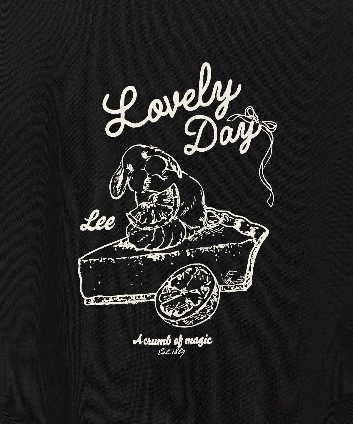 리 키즈(LEE KIDS) 디저트 그래픽 셔링 티셔츠 블랙 LK2602ST75BK