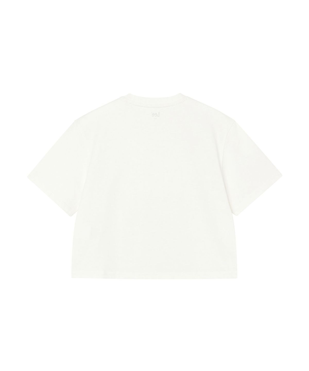 리 키즈(LEE KIDS) 와플 그래픽 크롭 티셔츠 화이트 LK2602ST74WH