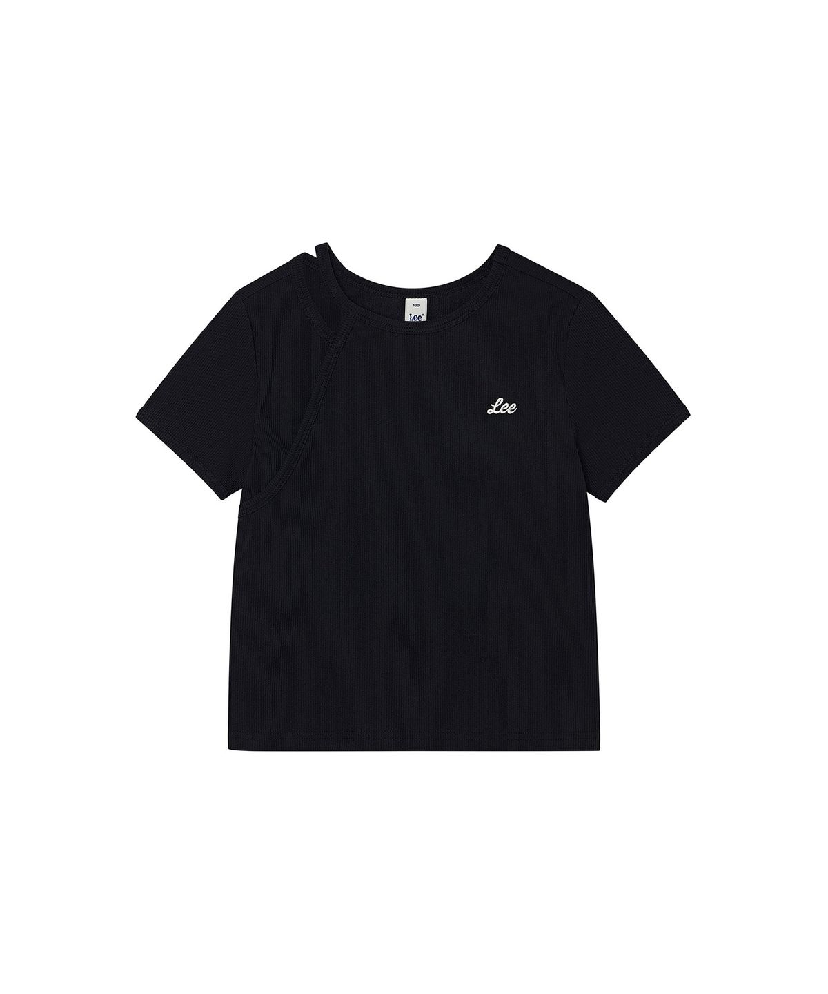 리 키즈(LEE KIDS) 어깨 절개 디테일 반팔티셔츠 블랙 LK2602ST72BK