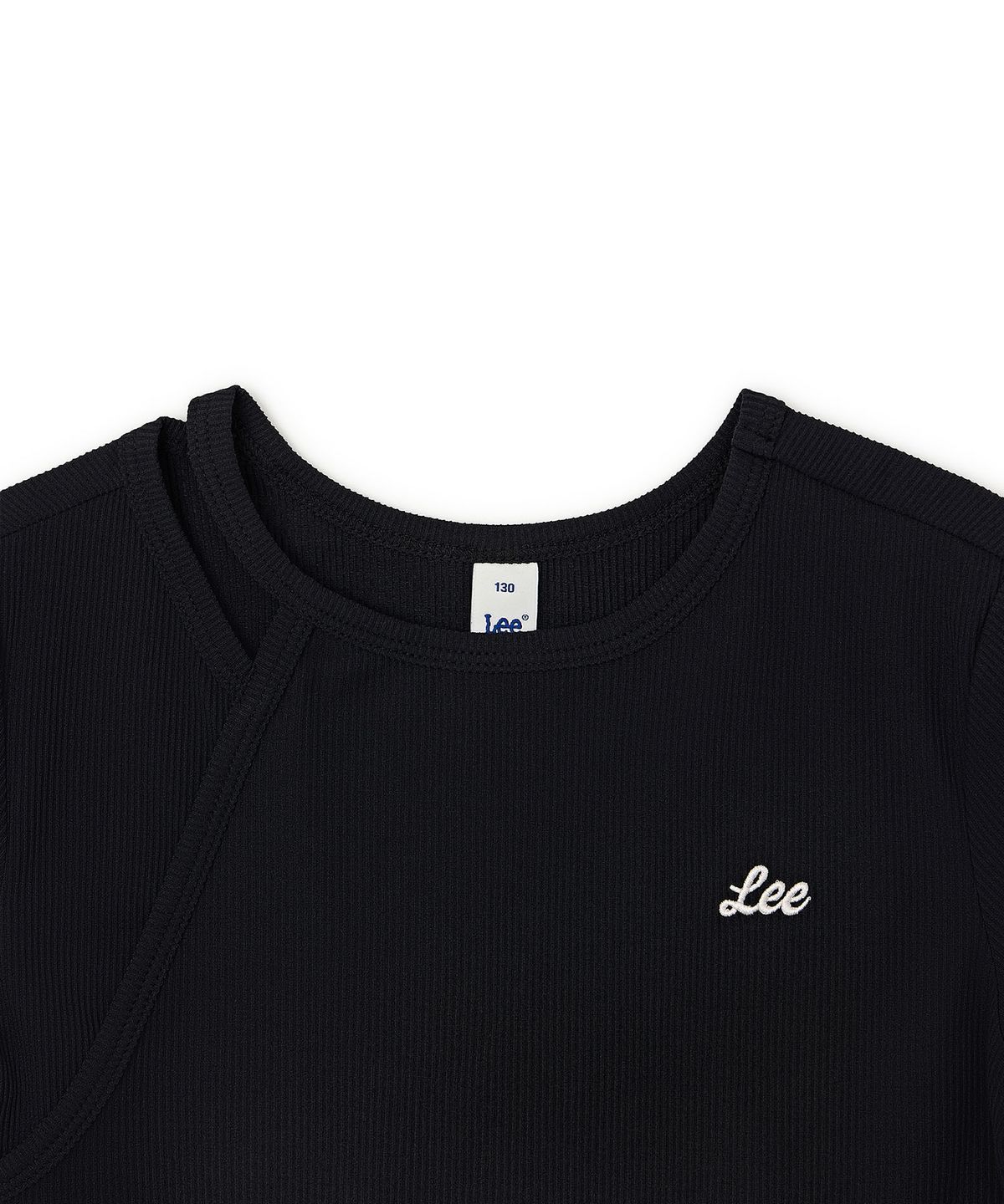 리 키즈(LEE KIDS) 어깨 절개 디테일 반팔티셔츠 블랙 LK2602ST72BK
