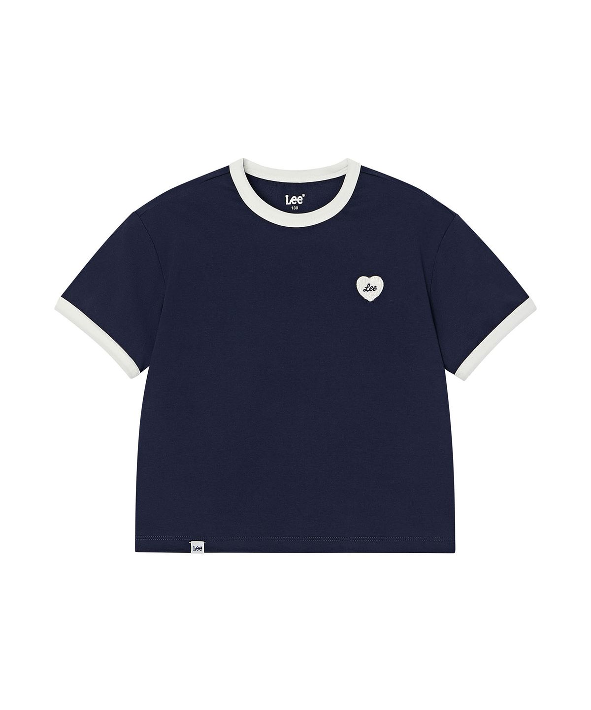 리 키즈(LEE KIDS) 하트 로고 링거티셔츠 네이비 LK2602ST71NA