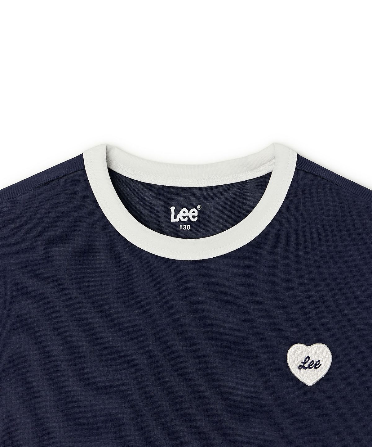 리 키즈(LEE KIDS) 하트 로고 링거티셔츠 네이비 LK2602ST71NA