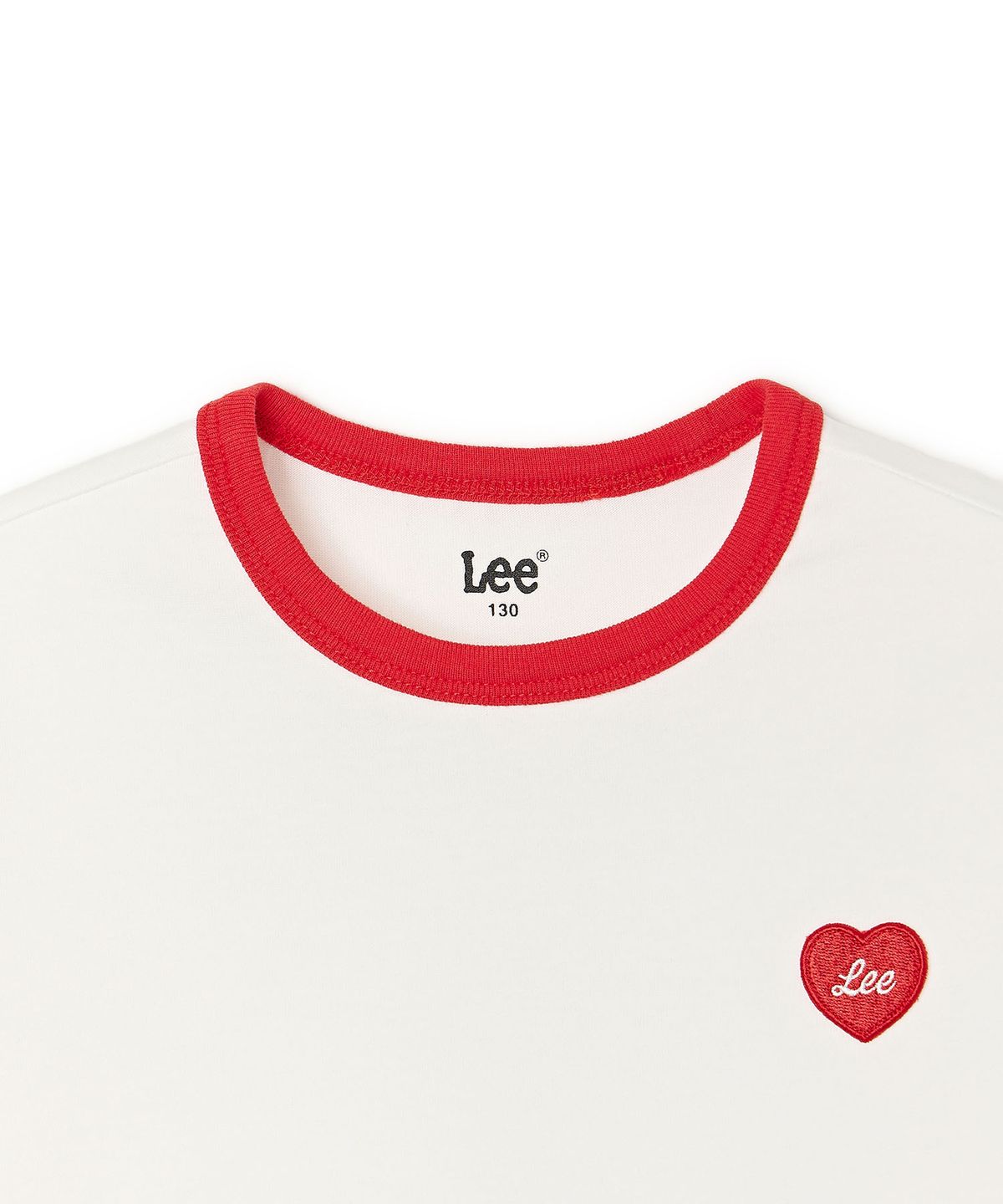 리 키즈(LEE KIDS) 하트 로고 링거티셔츠 레드 LK2602ST71RD