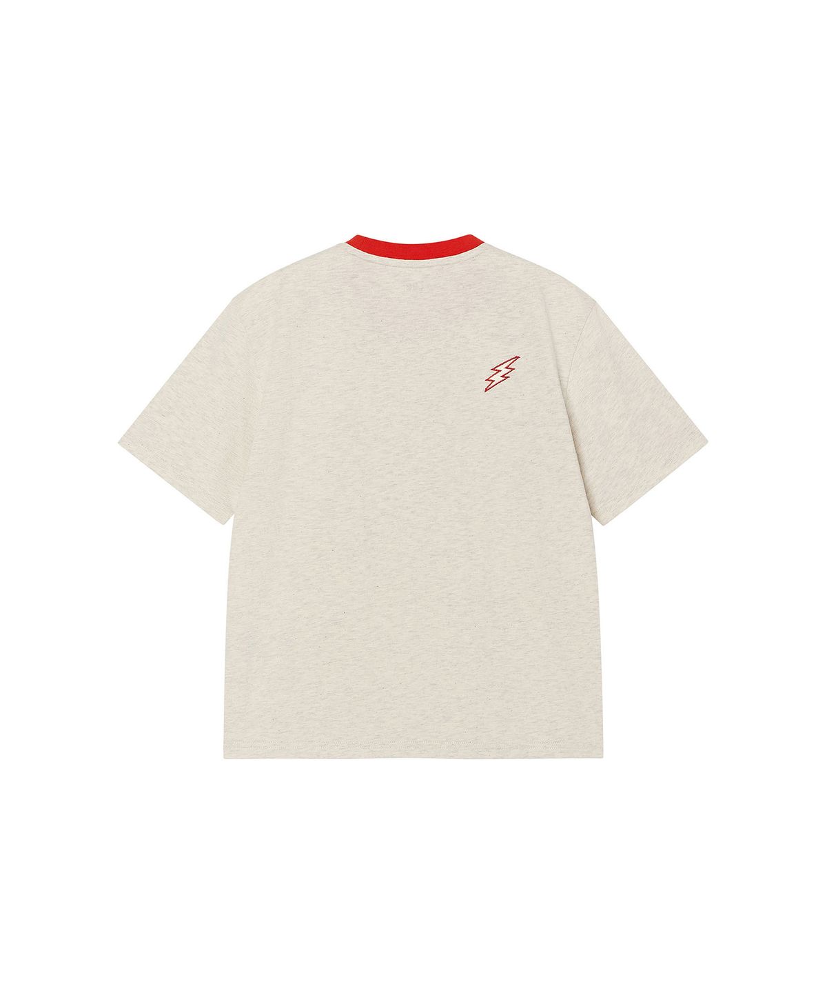 리 키즈(LEE KIDS) 챔피온 래터링 면슬럽 반팔 티셔츠 오트밀 LK2602ST64OT