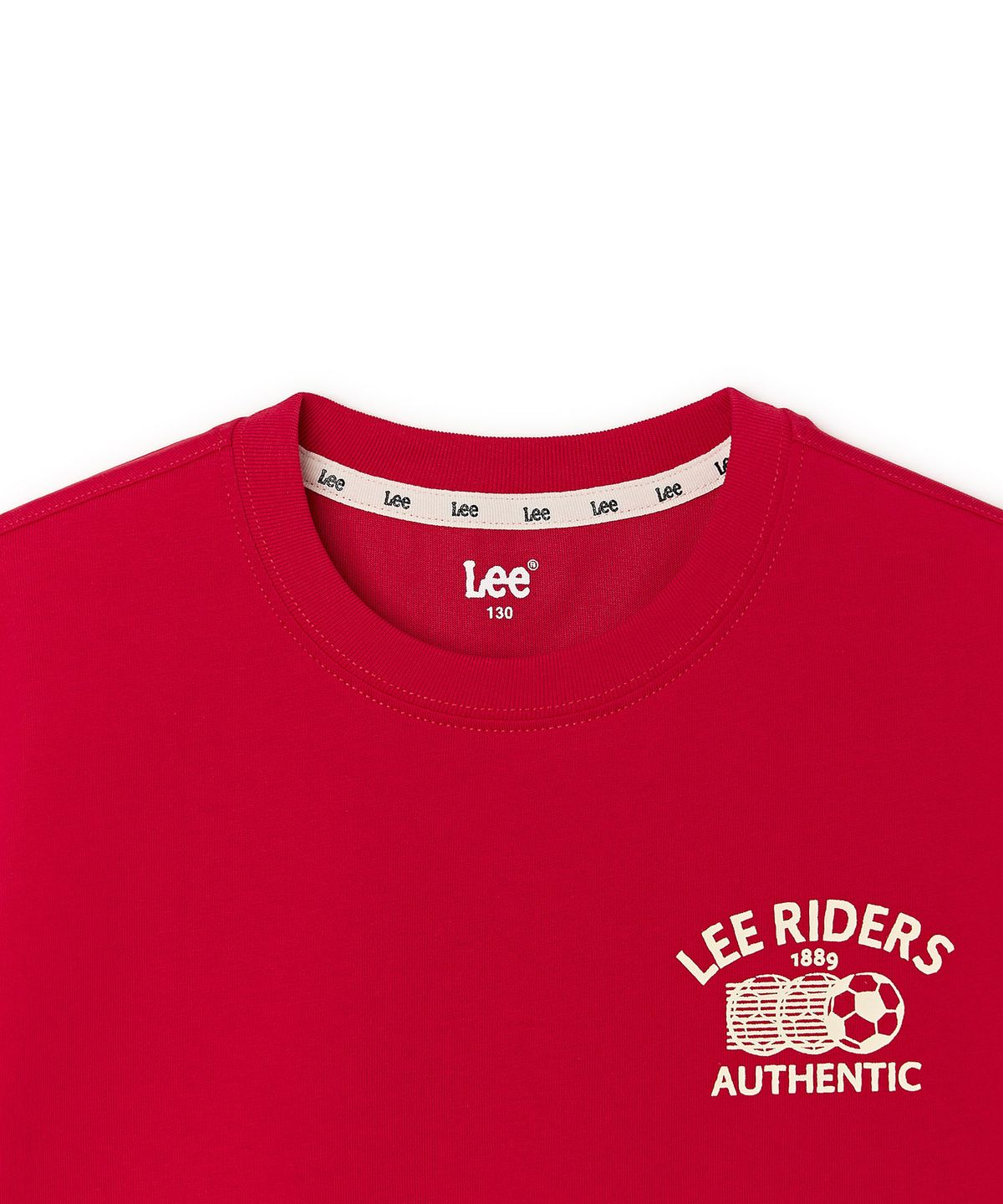 리 키즈(LEE KIDS) 챔피온 백프린트 반팔 티셔츠 레드 LK2602ST63RD