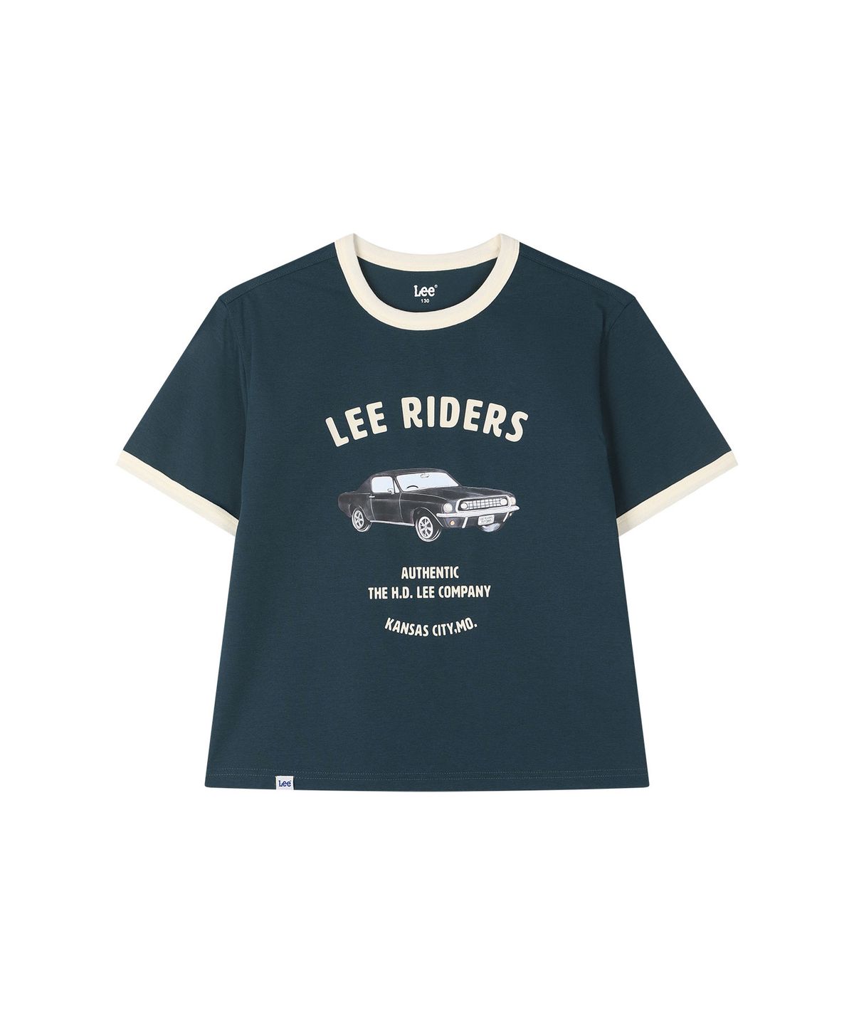 리 키즈(LEE KIDS) 소로나 올드카 그래픽 티셔츠 틸그린 LK2602ST61TN