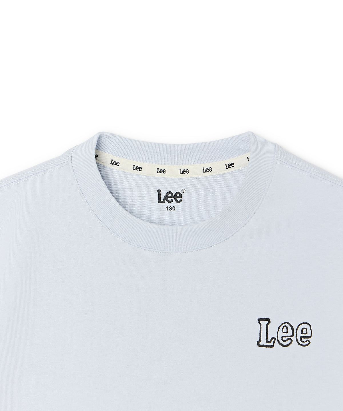 리 키즈(LEE KIDS) 크레용 베어LEE 백그래픽 티셔츠 스카이블루 LK2602ST48SB