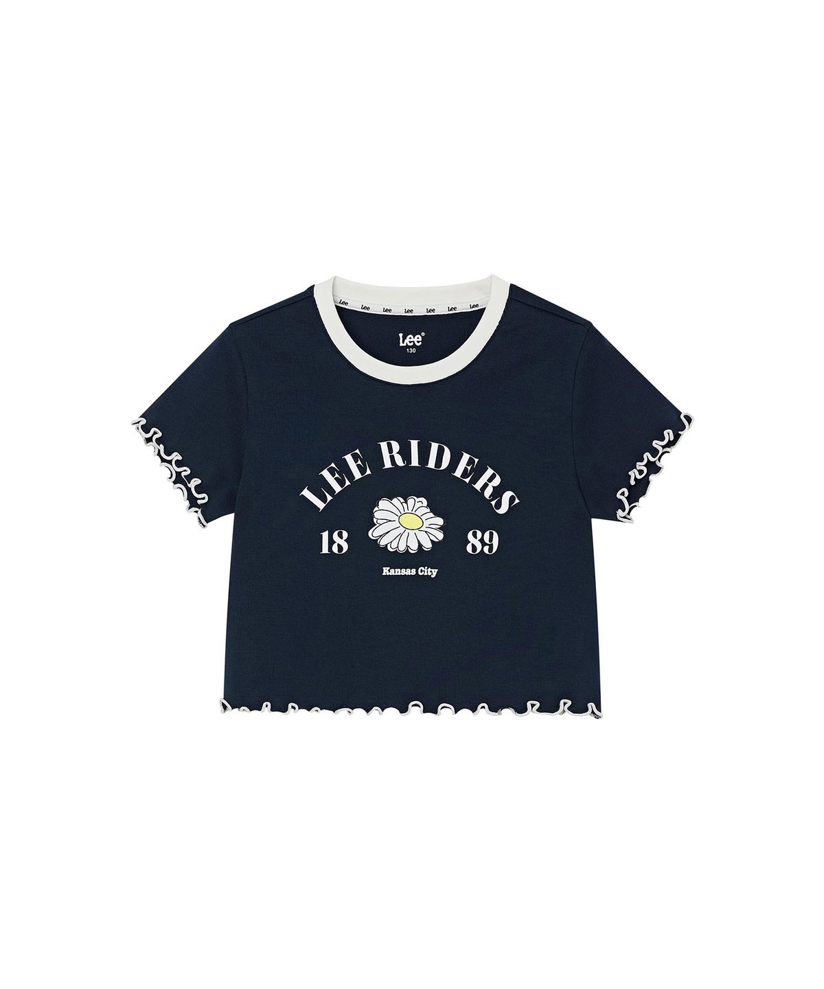 리 키즈(LEE KIDS) 데이지 그래픽 컬링 반팔티셔츠 네이비 LK2602ST44NA