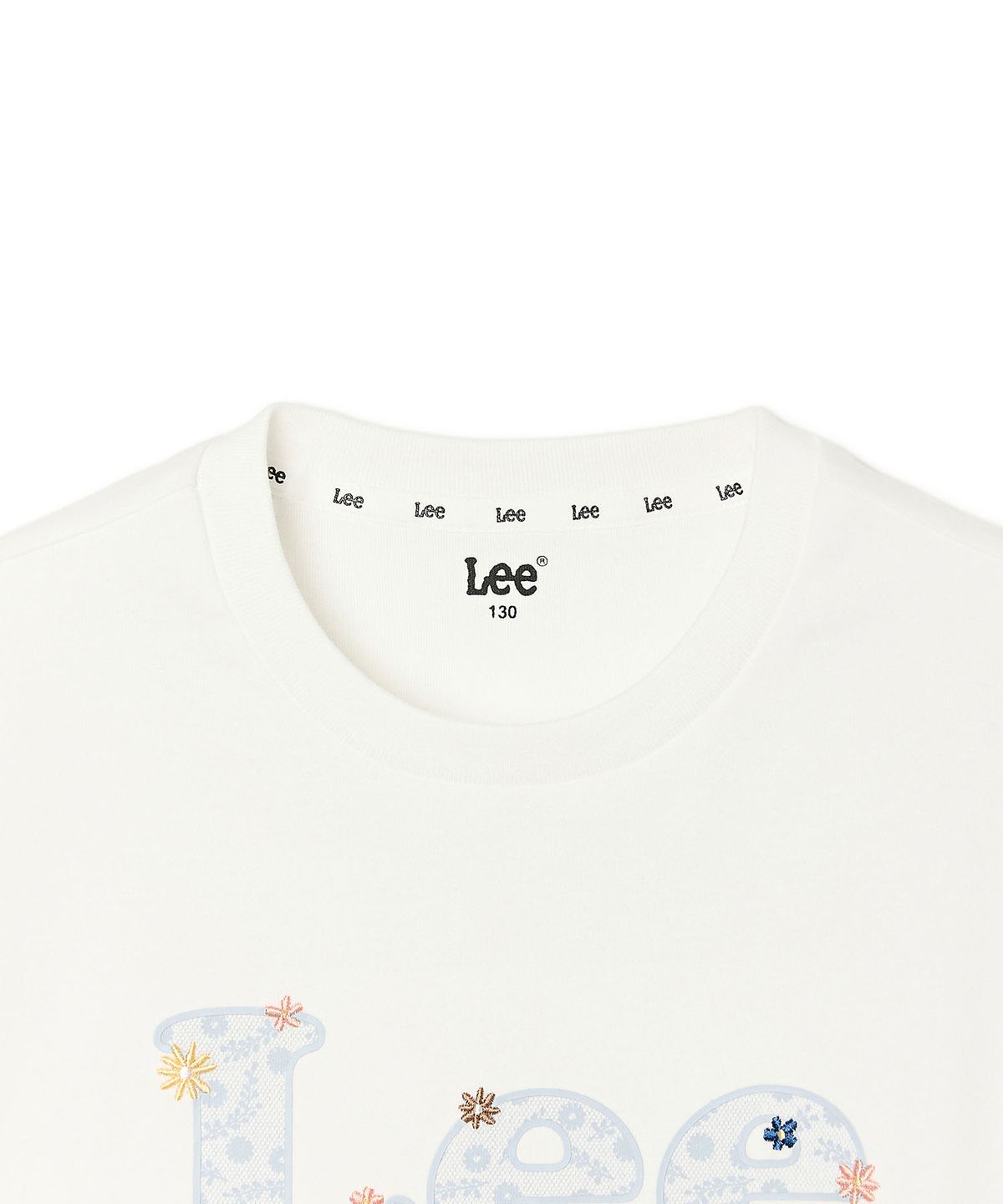 리 키즈(LEE KIDS) 데이지 레이스 프린트 크롭 티셔츠 화이트 LK2602ST43WH