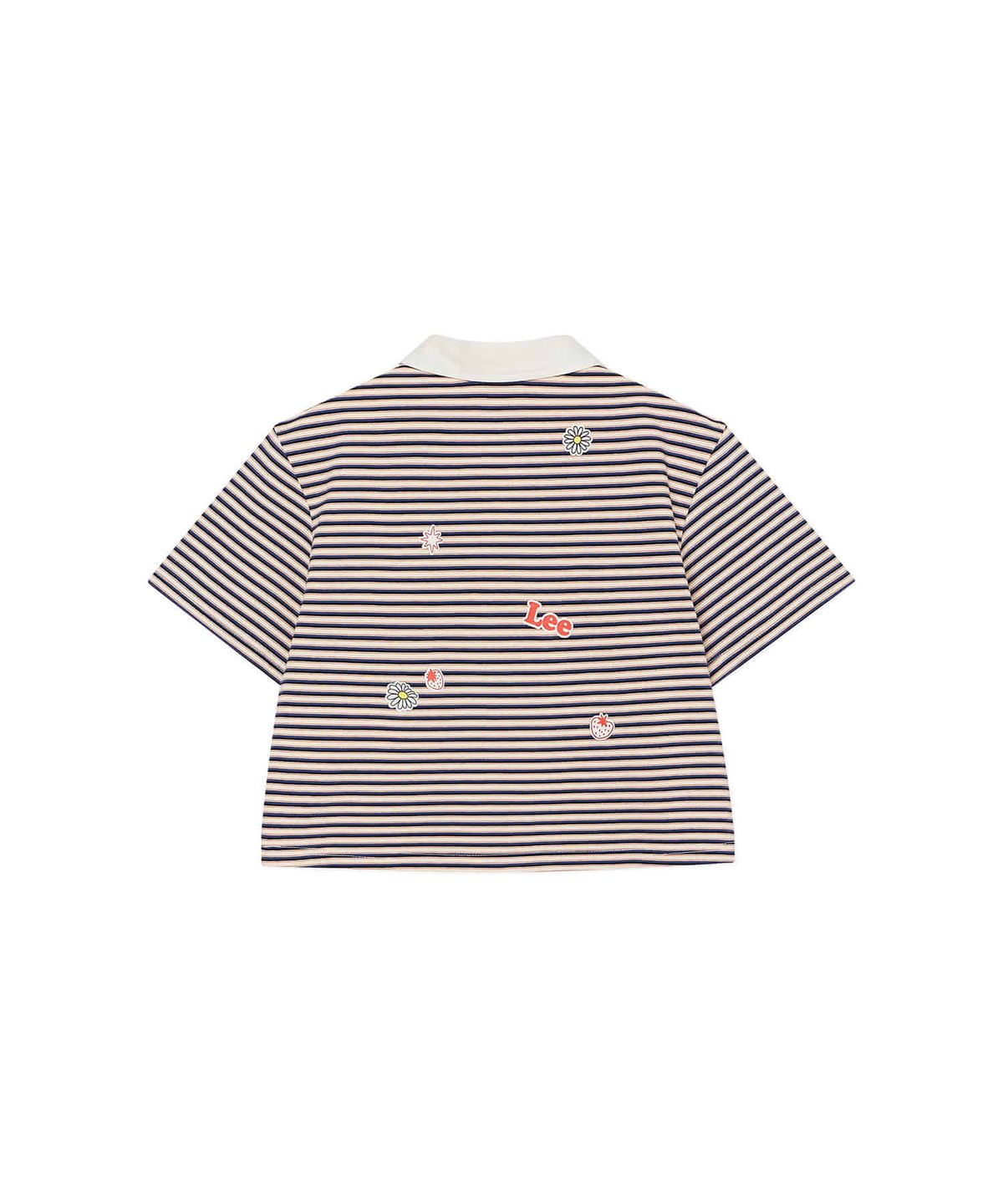 리 키즈(LEE KIDS) 데이지 스트라이프 크롭 카라티 네이비 LK2602ST42NA