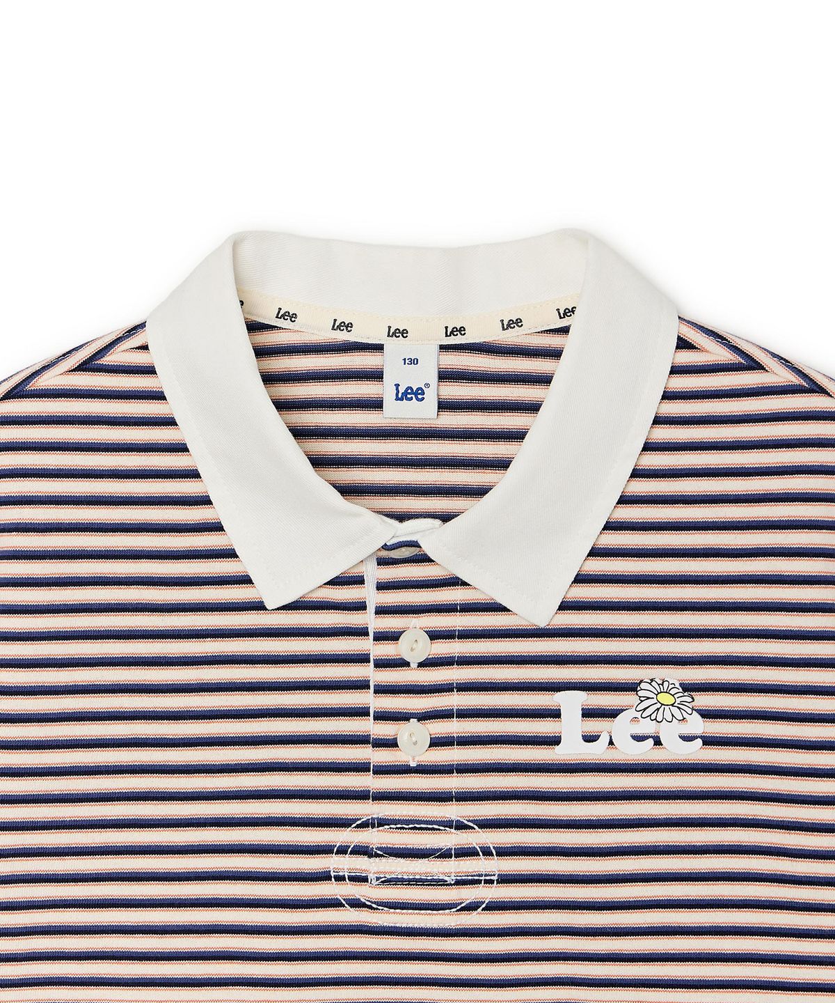 리 키즈(LEE KIDS) 데이지 스트라이프 크롭 카라티 네이비 LK2602ST42NA