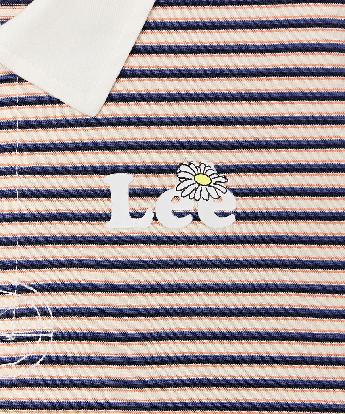 리 키즈(LEE KIDS) 데이지 스트라이프 크롭 카라티 네이비 LK2602ST42NA