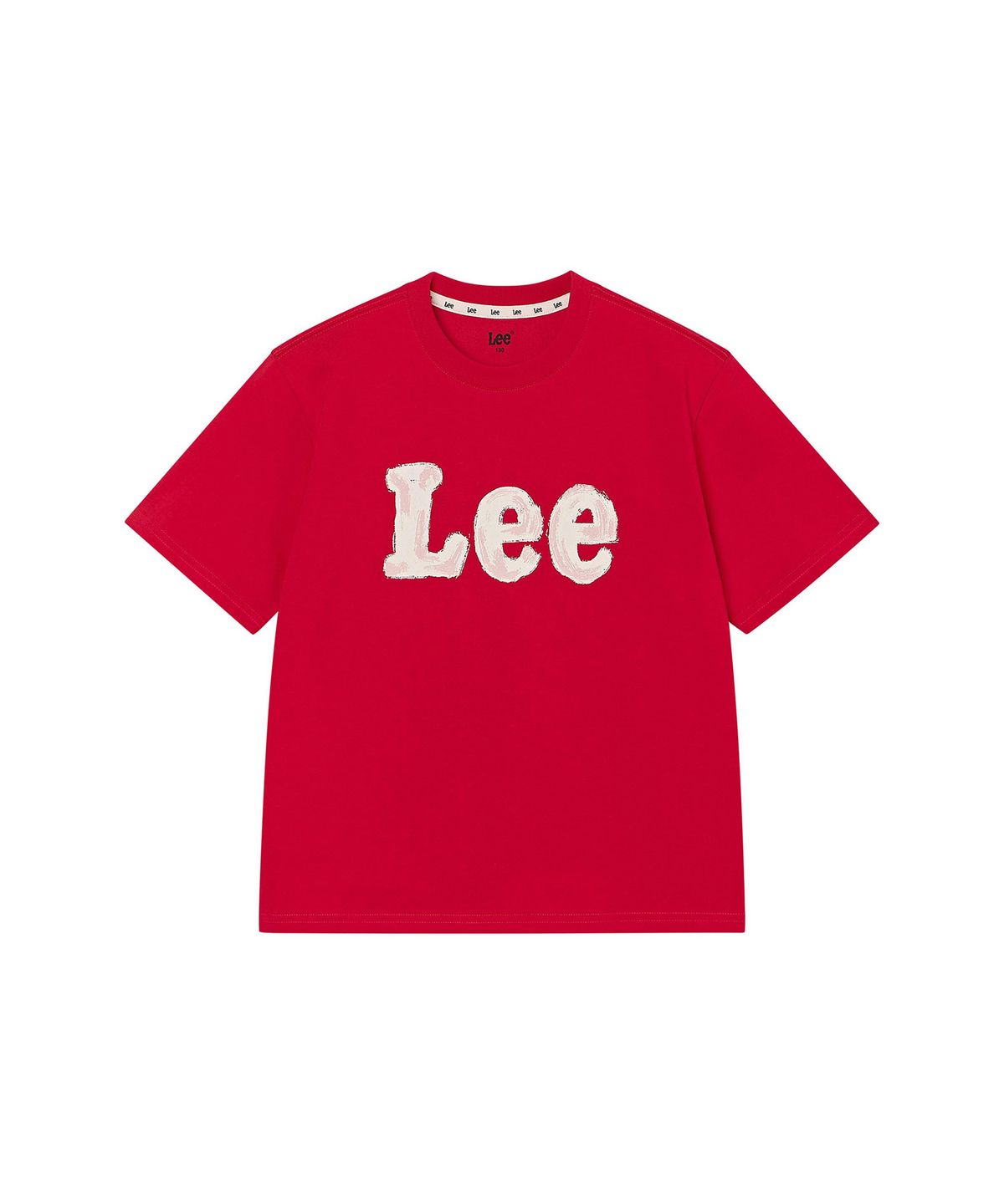 리 키즈(LEE KIDS) 페인팅 빈티지 로고 티셔츠 레드 LK2602ST41RD