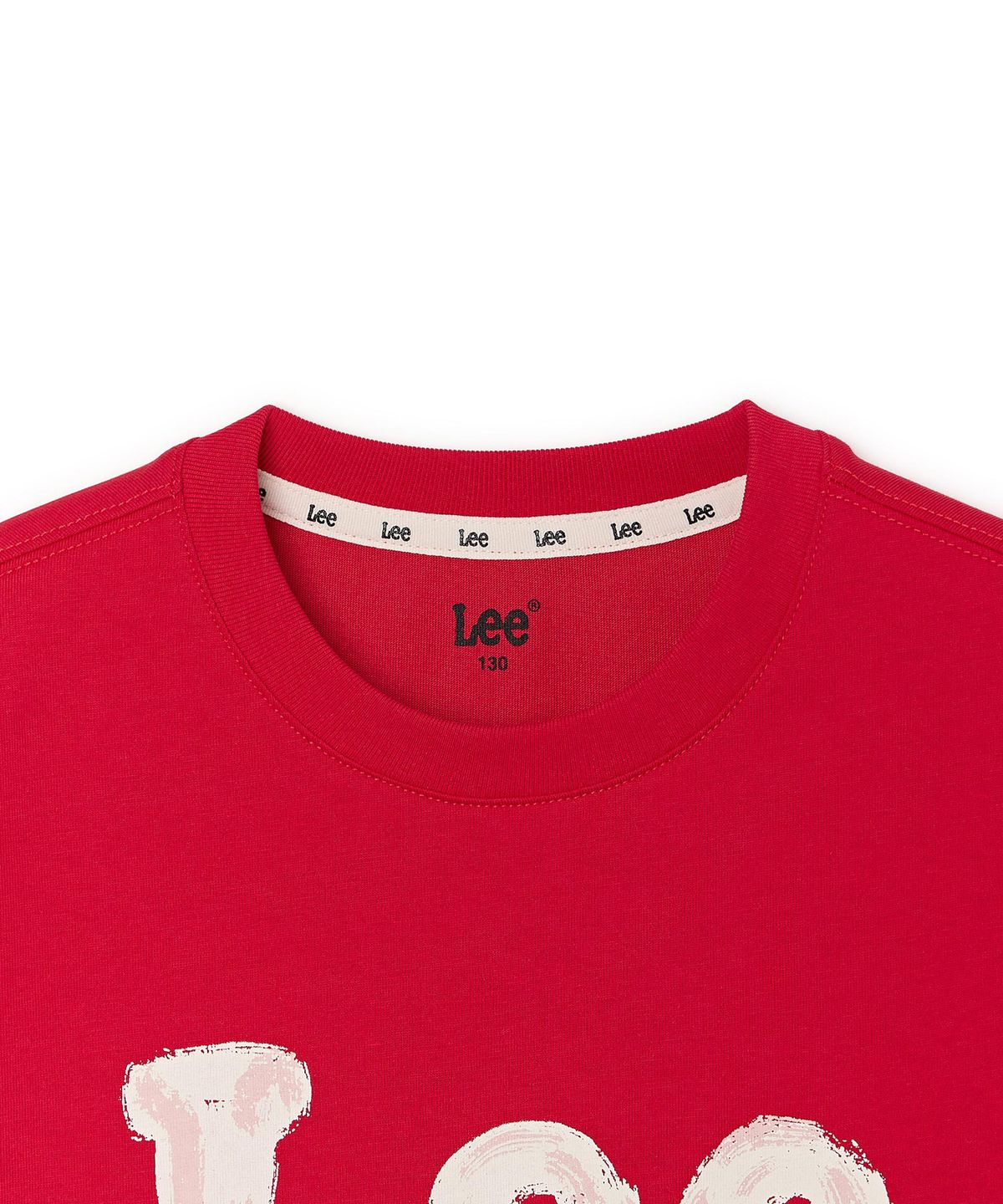 리 키즈(LEE KIDS) 페인팅 빈티지 로고 티셔츠 레드 LK2602ST41RD
