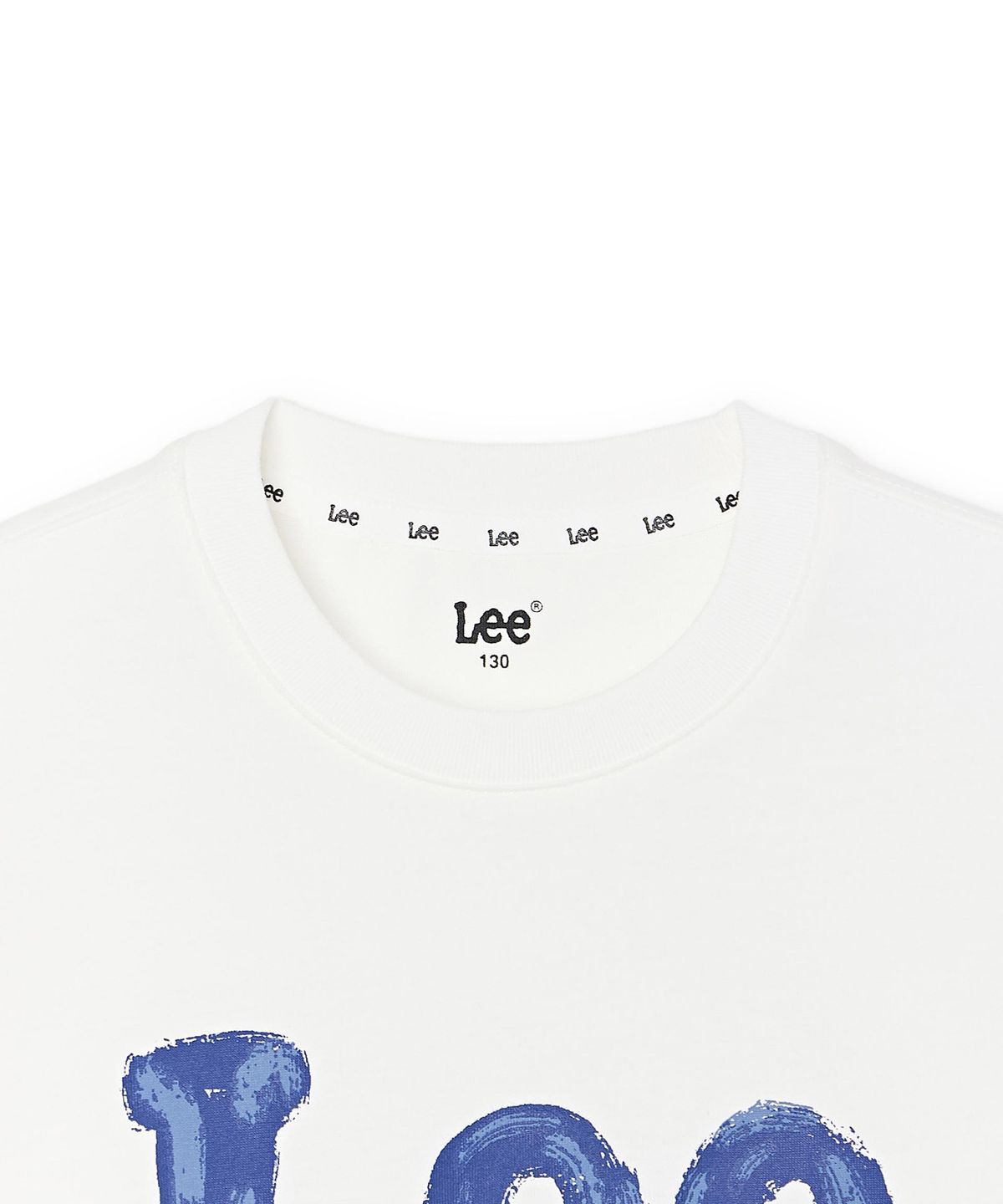 리 키즈(LEE KIDS) 페인팅 빈티지 로고 티셔츠 화이트 LK2602ST41WH