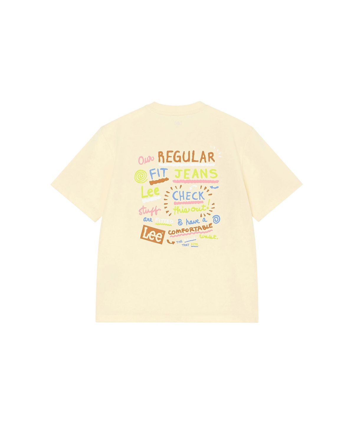 리 키즈(LEE KIDS) 리 드로잉 그래픽 티셔츠 라이트옐로우 LK2602ST40LY