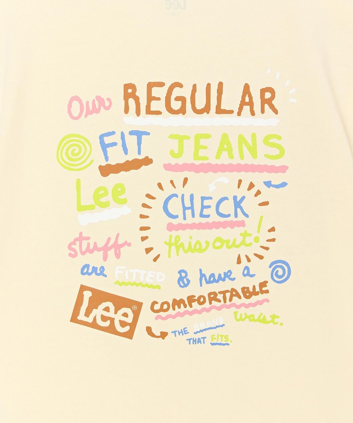 리 키즈(LEE KIDS) 리 드로잉 그래픽 티셔츠 라이트옐로우 LK2602ST40LY