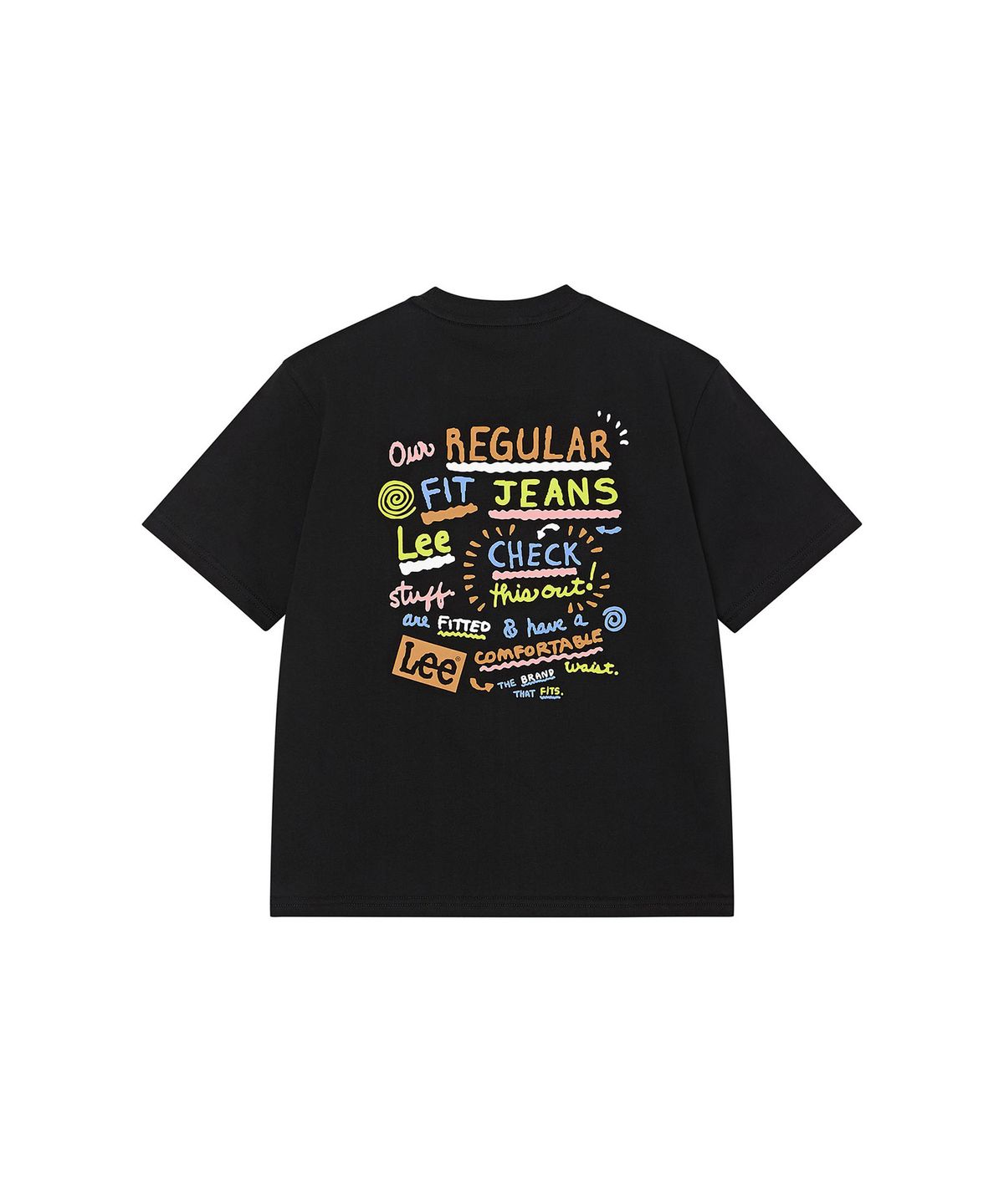 리 키즈(LEE KIDS) 리 드로잉 그래픽 티셔츠 블랙 LK2602ST40BK
