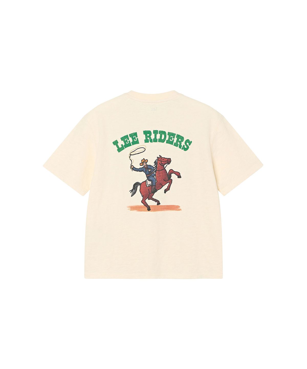 리 키즈(LEE KIDS) 카우보이 백프린트 슬럽 티셔츠 아이보리 LK2602ST24IV