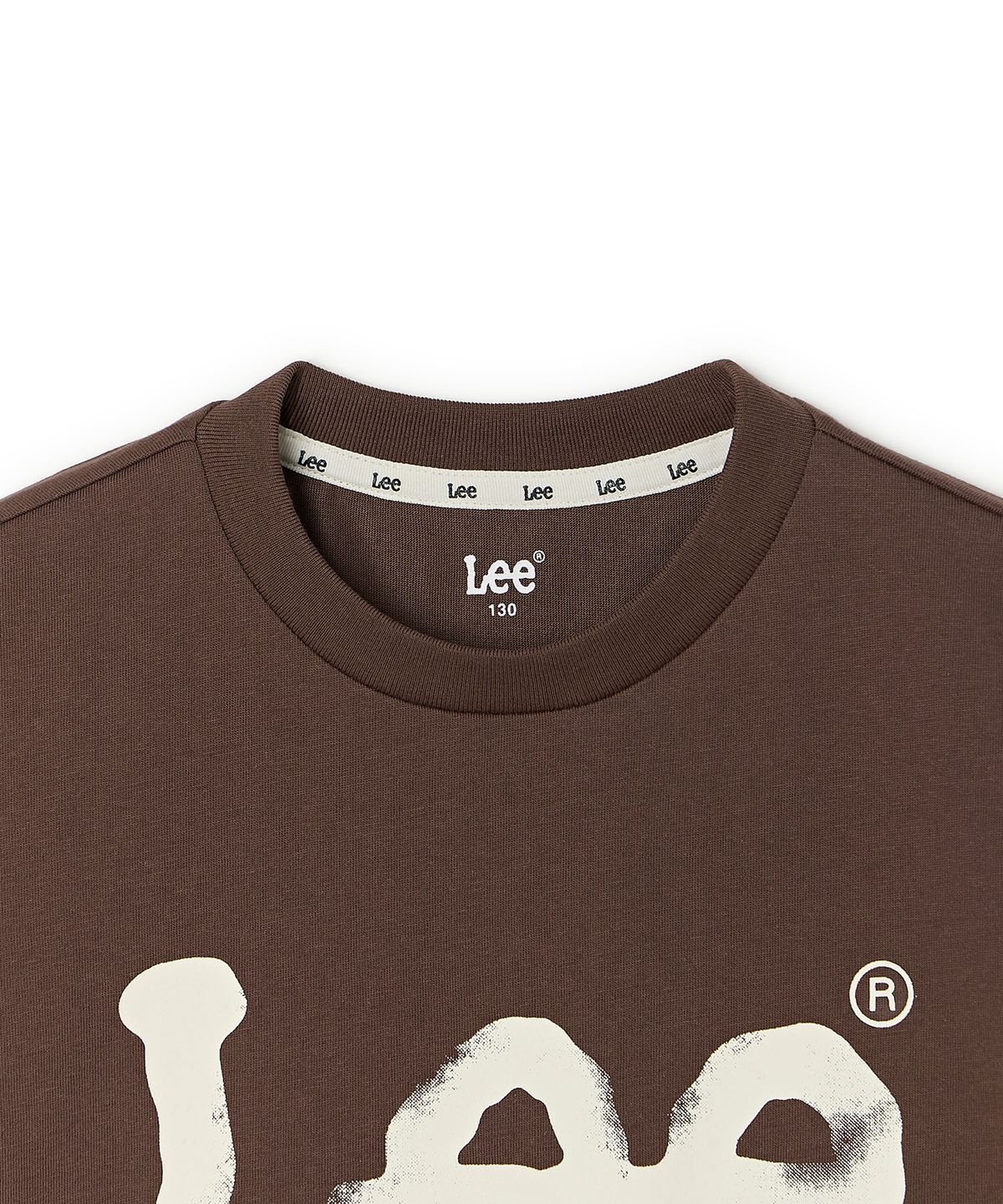 리 키즈(LEE KIDS) 스프레이 빈티지 로고 티셔츠 브라운 LK2602ST06BR