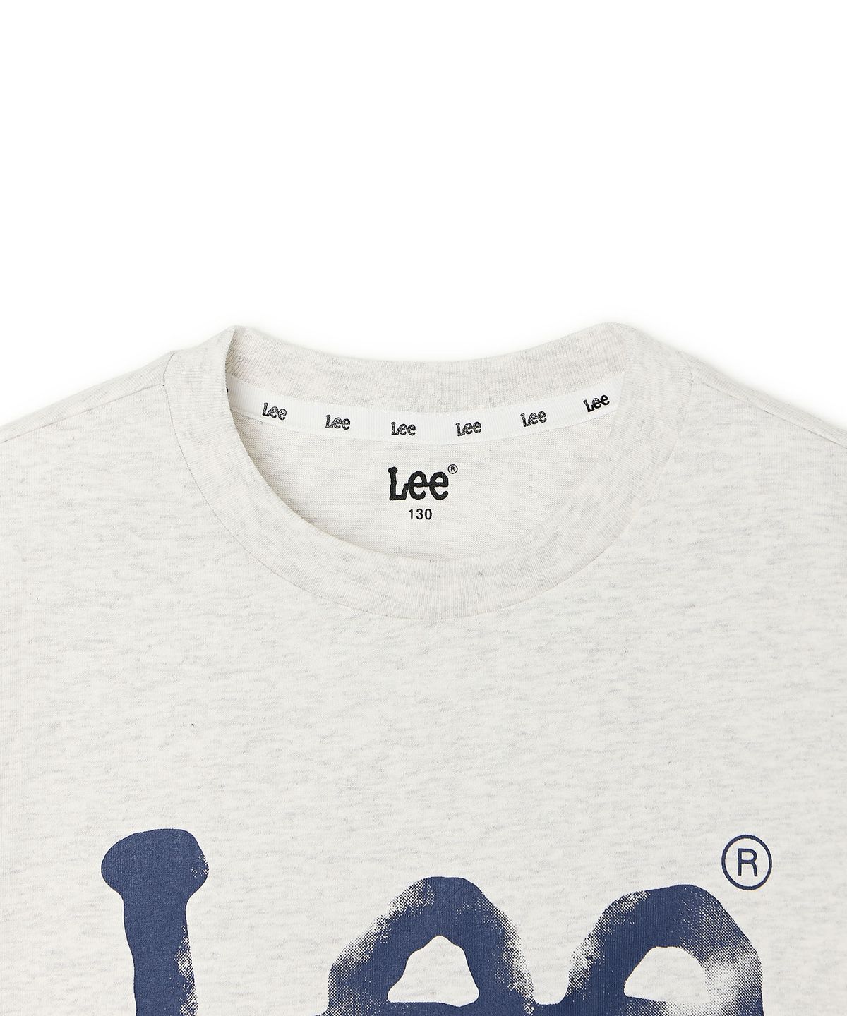리 키즈(LEE KIDS) 스프레이 빈티지 로고 티셔츠 화이트멜란지 LK2602ST06WM