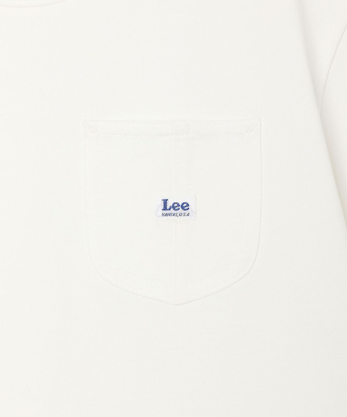 리 키즈(LEE KIDS) 포켓 스티치 포인트 베이직 티셔츠 화이트 LK2602ST05WH