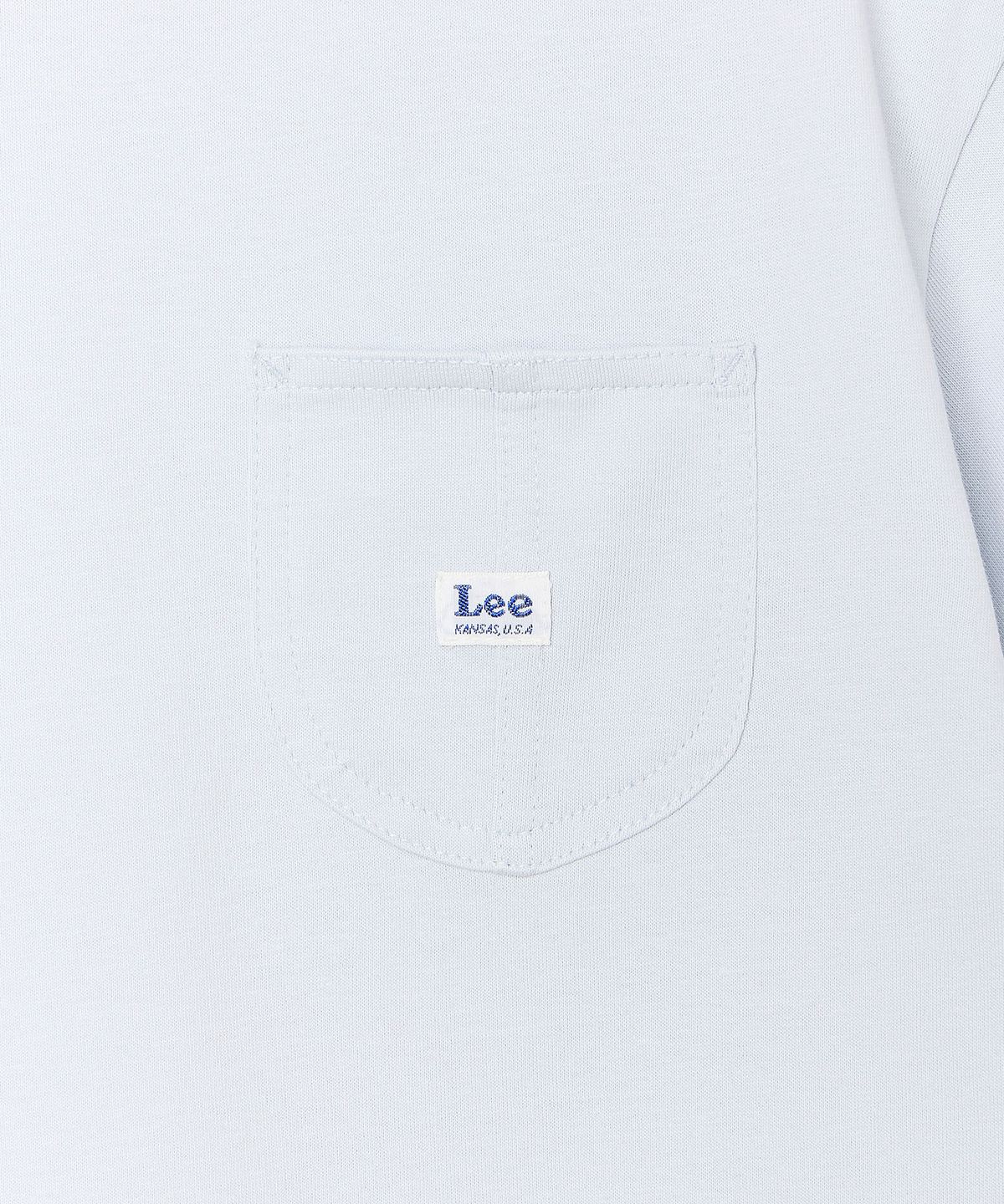 리 키즈(LEE KIDS) 포켓 스티치 포인트 베이직 티셔츠 스카이블루 LK2602ST05SB