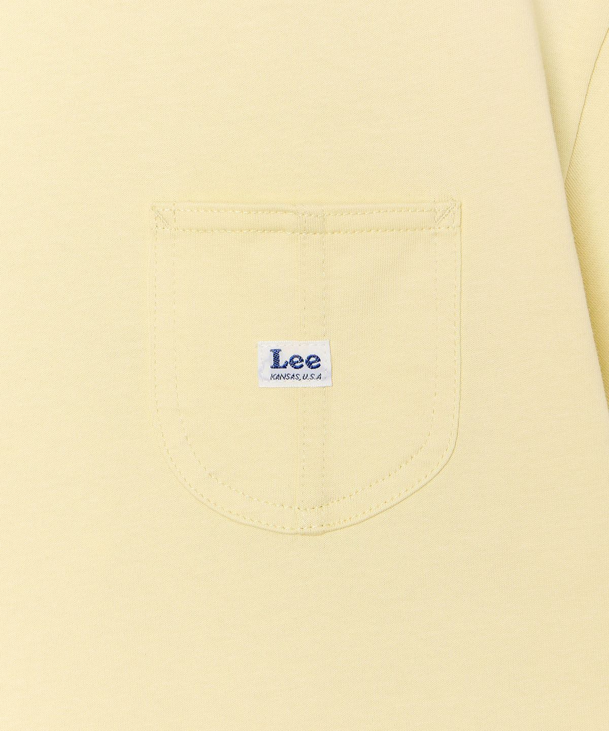 리 키즈(LEE KIDS) 포켓 스티치 포인트 베이직 티셔츠 라이트옐로우 LK2602ST05LY